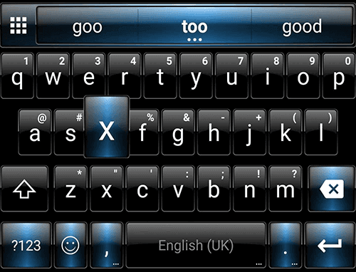 Emoji Keyboard Dusk Black Blue - Image screenshot of android app