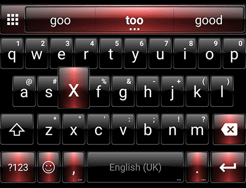 Emoji Keyboard Dusk Black Red - عکس برنامه موبایلی اندروید