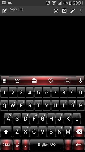 Emoji Keyboard Dusk Black Red - Image screenshot of android app