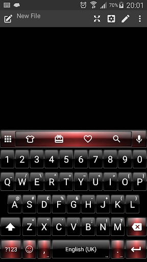 Emoji Keyboard Dusk Black Red - عکس برنامه موبایلی اندروید