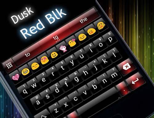 Emoji Keyboard Dusk Black Red - عکس برنامه موبایلی اندروید