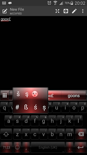 Emoji Keyboard Dusk Black Red - عکس برنامه موبایلی اندروید