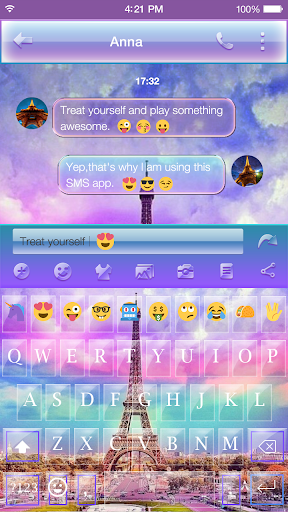 Rainbow Eiffel Tower - Emoji Keyboard - Image screenshot of android app