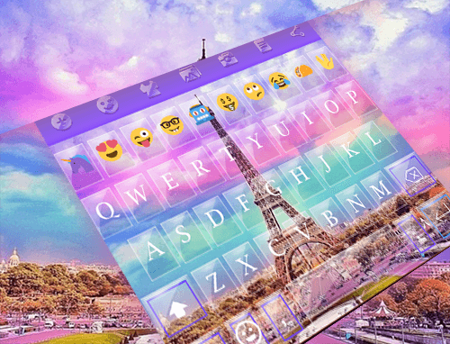Rainbow Eiffel Tower - Emoji Keyboard - Image screenshot of android app
