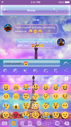 Rainbow Eiffel Tower - Emoji Keyboard - Image screenshot of android app