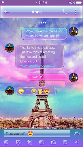 Rainbow Eiffel Tower - Emoji Keyboard - Image screenshot of android app
