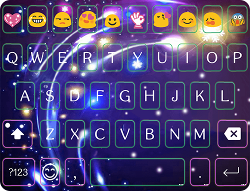 Electric Cloud Emoji Keyboard - عکس برنامه موبایلی اندروید