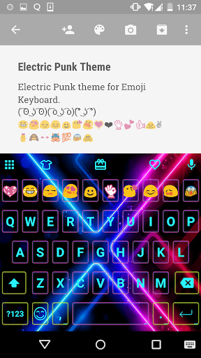 Color Neon Emoji Keyboard - Image screenshot of android app