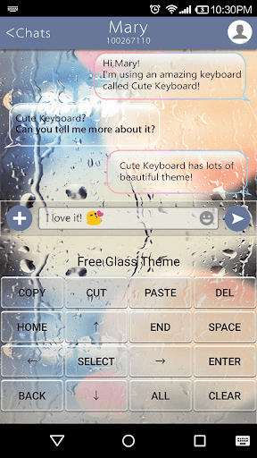 Free Glass Emoji Keyboard Skin - عکس برنامه موبایلی اندروید