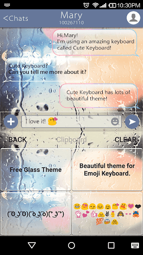 Free Glass Emoji Keyboard Skin - عکس برنامه موبایلی اندروید