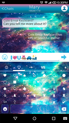 Star Galaxy Emoji Keybaord - عکس برنامه موبایلی اندروید