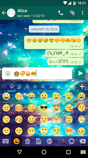 Star Galaxy Emoji Keybaord - عکس برنامه موبایلی اندروید