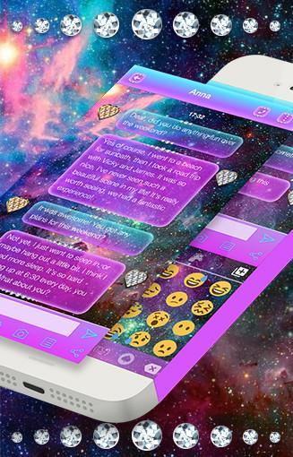 Galaxy Glitter Emoji Keyboard - عکس برنامه موبایلی اندروید