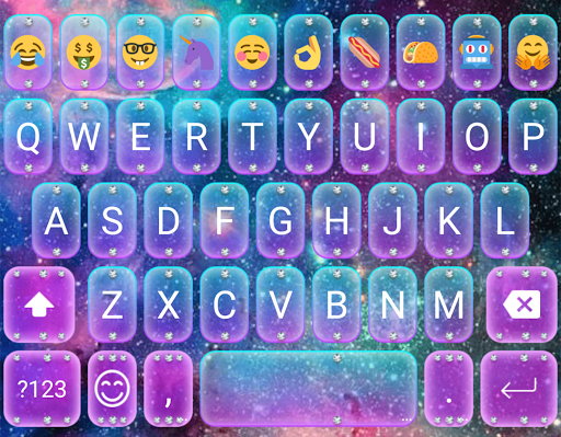 Galaxy Glitter Emoji Keyboard - عکس برنامه موبایلی اندروید