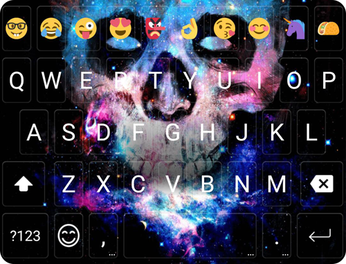 Galaxy Skull Emoji Theme - Image screenshot of android app