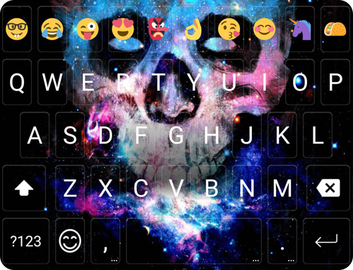 Galaxy Skull Emoji Theme - عکس برنامه موبایلی اندروید