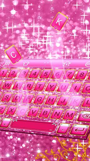 Pink Bow Glitter Keyboard Theme - عکس برنامه موبایلی اندروید