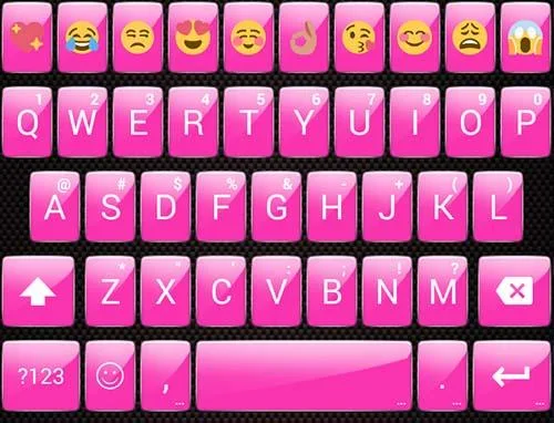 Emoji Keyboard GlossPink Theme - عکس برنامه موبایلی اندروید