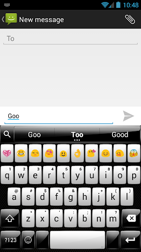 Emoji Keyboard Gloss White - عکس برنامه موبایلی اندروید