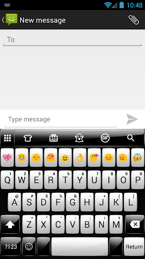 Emoji Keyboard Gloss White - Image screenshot of android app