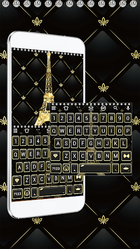 Gold Paris - Emoji Keyboard Skin - عکس برنامه موبایلی اندروید