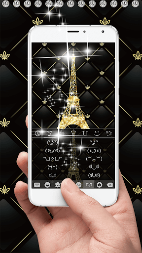 Gold Paris - Emoji Keyboard Skin - عکس برنامه موبایلی اندروید