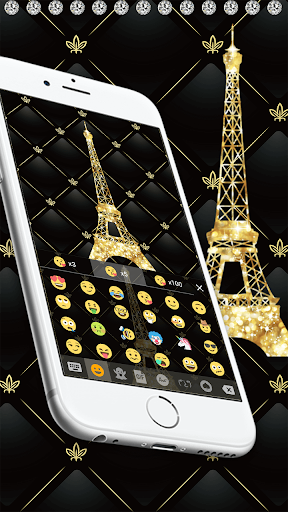 Gold Paris - Emoji Keyboard Skin - عکس برنامه موبایلی اندروید