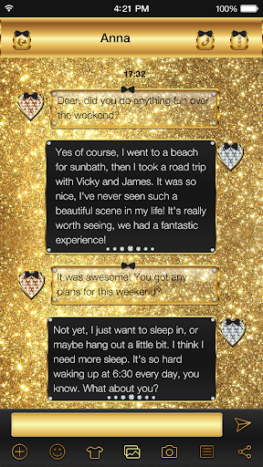 Gold Glitter Emoji Keyboard - Image screenshot of android app