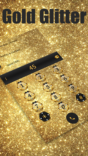 Gold Glitter Emoji Keyboard - Image screenshot of android app