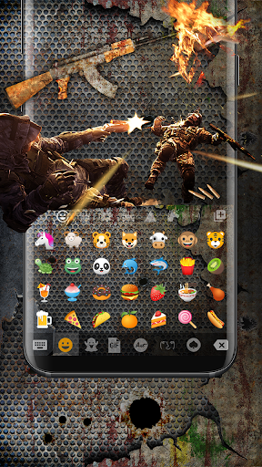 Gun Bullet Emoji Keyboard Theme - Image screenshot of android app