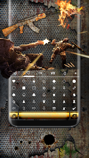 Gun Bullet Emoji Keyboard Theme - عکس برنامه موبایلی اندروید