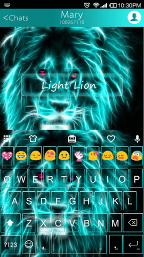 Light Lion Emoji Keyboard Skin - عکس برنامه موبایلی اندروید