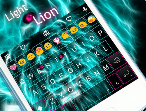Light Lion Emoji Keyboard Skin - عکس برنامه موبایلی اندروید
