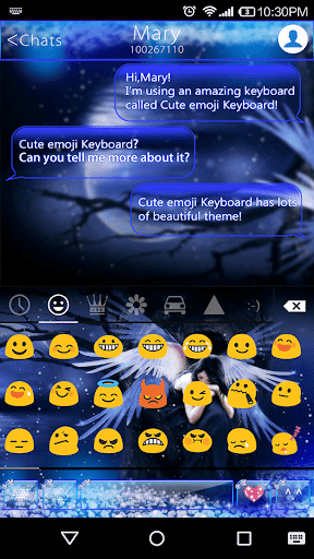 Lonely Emoji Keyboard Theme - Image screenshot of android app