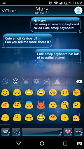 Rain Glass Emoji Keyboard Skin - Image screenshot of android app