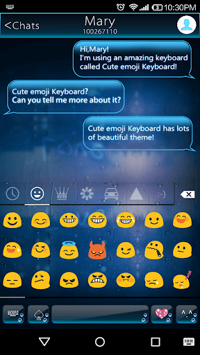 Rain Glass Emoji Keyboard Skin - عکس برنامه موبایلی اندروید