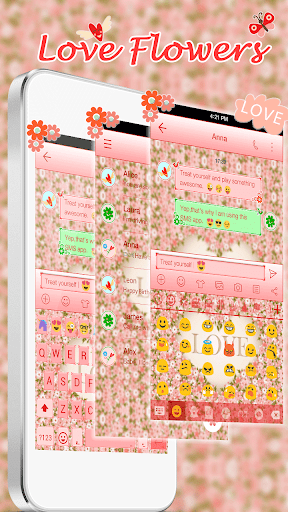 Love Flower Emoji Keyboard - Image screenshot of android app