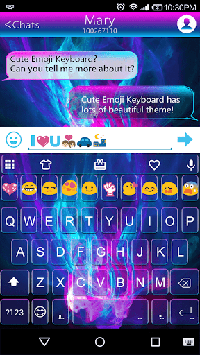 Emoji Keyboard Luminous Theme - Image screenshot of android app