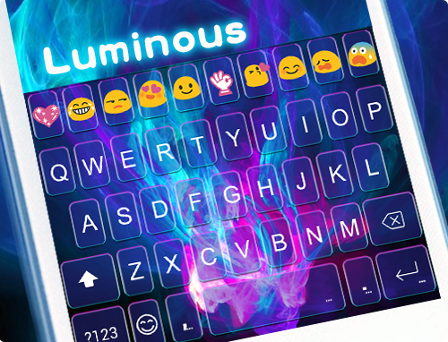 Emoji Keyboard Luminous Theme - عکس برنامه موبایلی اندروید