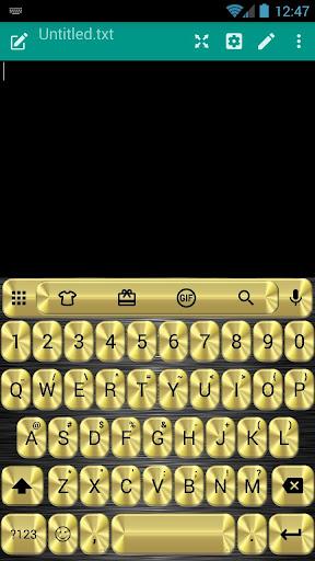 Emoji Keyboard Metallic Gold - Image screenshot of android app