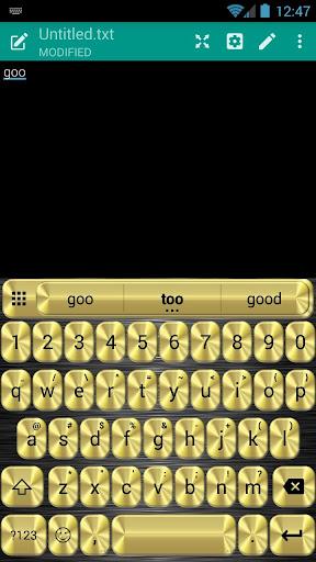 Emoji Keyboard Metallic Gold - Image screenshot of android app
