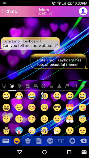 Neon Dream Emoji Keyboard - Image screenshot of android app