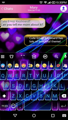 Neon Dream Emoji Keyboard - Image screenshot of android app