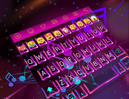 Simple Musica Emoji Keyboard - Image screenshot of android app