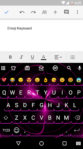 Neon Light Emoji Gif Keyboard Wallpaper - عکس برنامه موبایلی اندروید