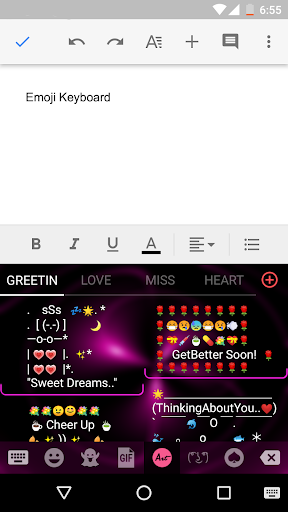 Neon Light Emoji Gif Keyboard Wallpaper - عکس برنامه موبایلی اندروید