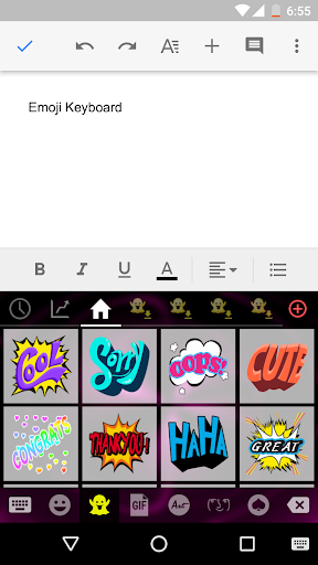 Neon Light Emoji Gif Keyboard Wallpaper - عکس برنامه موبایلی اندروید