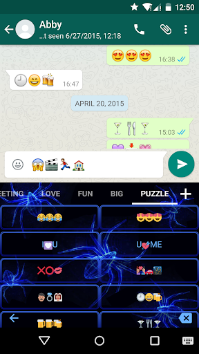 Neon Spider Emoji Keyboard - عکس برنامه موبایلی اندروید