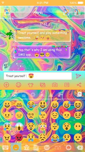Holi Art Emoji Keyboard Theme - Image screenshot of android app