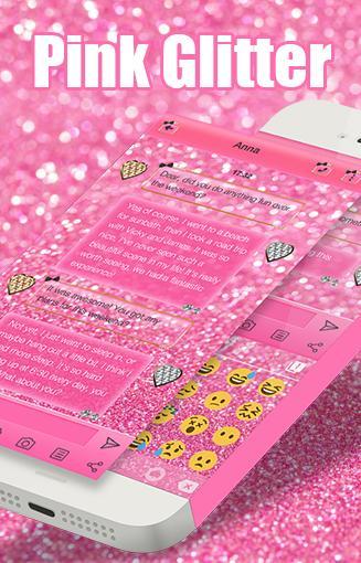 Pink Glitter Keyboard Theme - عکس برنامه موبایلی اندروید